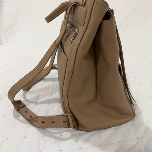 Mina Baie Harper Full Oat leather backpack diaper bag - Picture 2 of 10